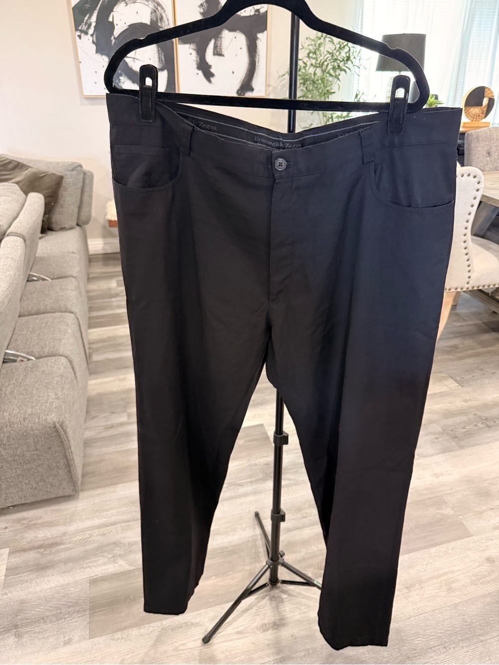 Ermenegildo Zegna Men's Black Slim Straight Jeans